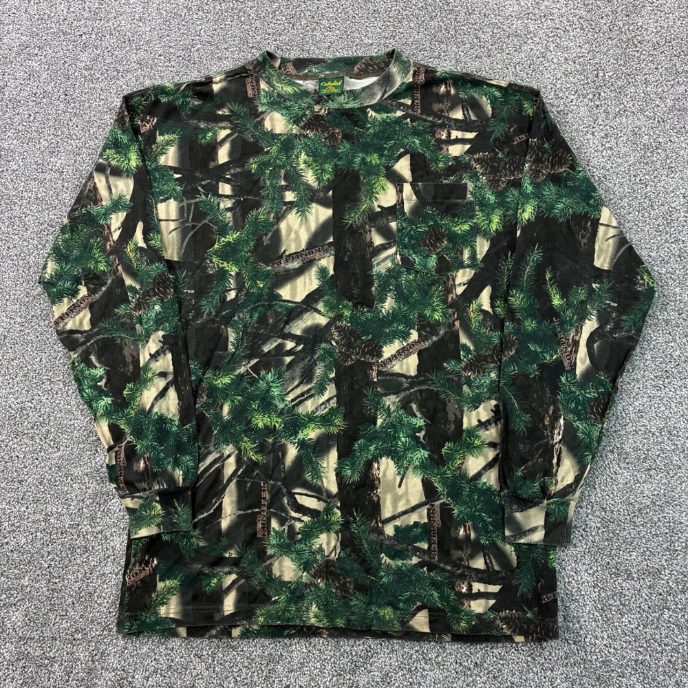 Vintage Cabela's Camo Shirt Mens Large Realtree Camouflage Seclusions Konifer